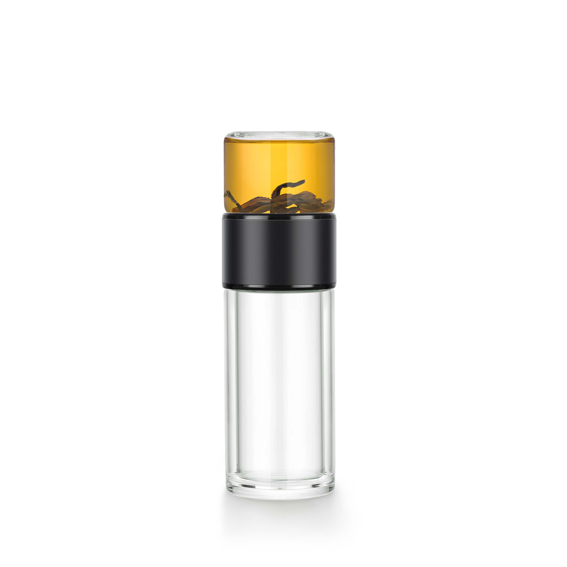 Transparent Tea Flask Nomad Black (238 ml)