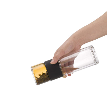 Transparent Tea Flask Nomad Black (238 ml)